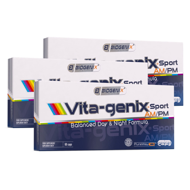 3 x Biogenix Vita-genix® Sport AM/PM Monster Caps® - 60 Capsules